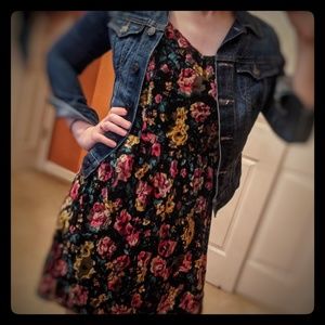 Colorful Floral Lace Skater Dress